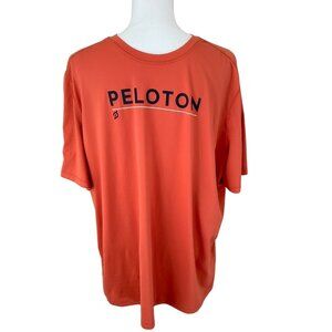 Peloton Mens Performance Shirt XL Nylon/Spandex Blend Burnt Orange